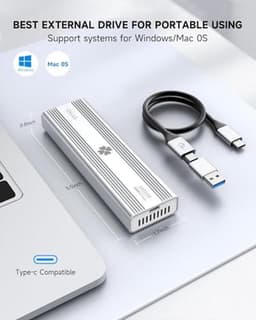 Externe harde schijf NVMe 2 TB - 3000 MB/s, Thunderbolt 3, USB-C, SSD M.2, Geïntegreerde koelventilator — thumbnail 4