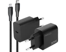 Usb C snellader 30 W geschikt voor iPhone en iPad met Lightning kabel - Power Delivery oplader