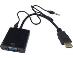 HDMI to VGA Adapter met Audio Kabel Converter Omvormer voor PC / Laptop
