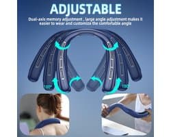Draagbare Nekventilator USB Oplaadbaar met 5 Snelheden - Persoonlijke Airconditioner voor Onderweg