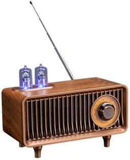 Retro Bluetooth Speaker met FM Radio & RGB Licht – 5W Stereo – Bluetooth 5.4 – TWS Pairing – Retro Tube Design — thumbnail 1