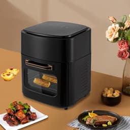 EAFC Airfryer - 11L Grote Capaciteit XXL - PFAS Vrij - programma's - Instelbare temperatuur - 1400 Watt - Tot 6-7 Personen - Zwart — thumbnail 4