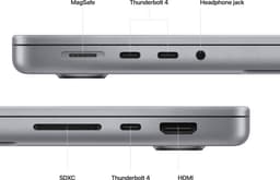 Apple Macbook Pro (2023) MPHG3FN/A - 14 inch - Apple M2 Pro - 1 TB - Spacegrijs — thumbnail 3