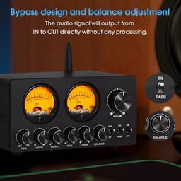 5-Bands Audio Equalizer met Bluetooth & VU-Meter | Voorversterker voor Hifi, Stereo en Computer — thumbnail 3