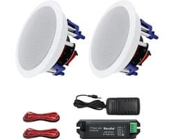 Inbouw Plafondspeaker met Bluetooth | 300W Stereo | Vochtbestendig voor Badkamer & Keuken