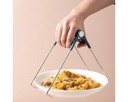 Cosensi - Tang voor hete platen en schotels in roestvrijstaal - Keukentool voor koken met airfryer - Gripper voor pannen.