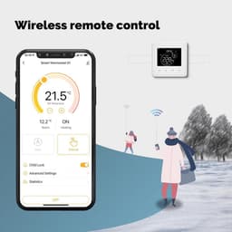 Slimme Wifi Thermostaat voor CV-Ketel - Programmeerbaar, Temperatuur & Vochtigheid - Werkt met App en Spraakassistenten — thumbnail 4