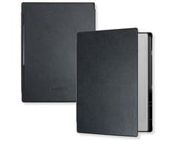 Lunso ReMarkable Paper Pro hoes - Vegan Saffiano Leren sleepcover - Zwart