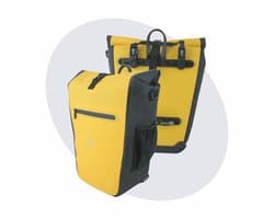 Voltano Luxe E-bike Fietstas Enkel 28L – Geel / Zwart – Pakaftas Met Laptop vak – 100% Waterdicht - Met Schouderband - Extra E-bike Beugels