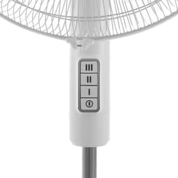 Stijlvolle Staande Ventilator met 3 Snelheden, Draaibare Kop en Hoogteverstelling - 45 W, Wit — thumbnail 1