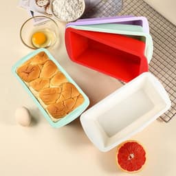 4-delige siliconen broodblikken – Hittebestendige en flexibele cakevormpjes voor oven en airfryer — thumbnail 5