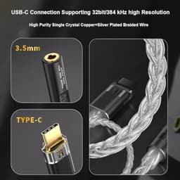 32bit/384kHz USB-C naar 3.5mm Adapter voor Hoofdtelefoonversterking — thumbnail 4