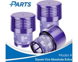 Dyson V10 Absolute Extra Filters (3 Stuks, Plus.Parts® alternatief voor 969082-01)