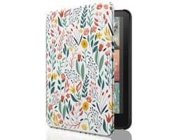 Lichte Hardcover Hoes voor 7" Kindle Paperwhite 2024 met Auto Wake/Sleep en Bloemen Design