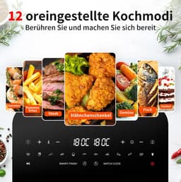 Dual Zone Heteluchtfriteuse 2800W met Kijkvenster en 12-in-1 Kookprogramma's — thumbnail 5