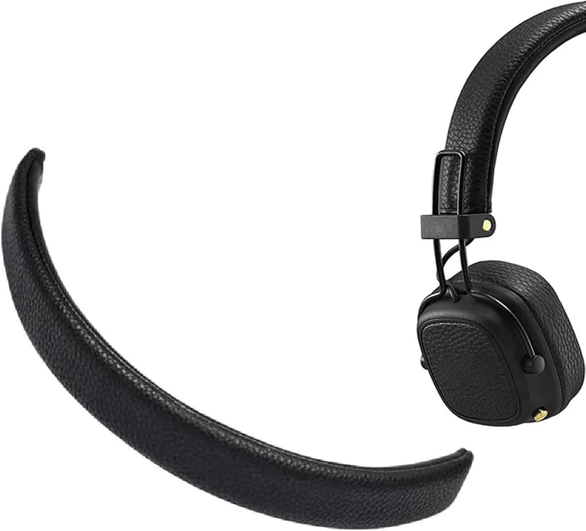 Major III Replacement Headband Cushion Replacement Accessories Repair Parts Compatible with Marshall Major III 3, Major IV Major 4 Heaphones, Comfort Protein Leather and Soft Memory Foam Top — afbeelding 1