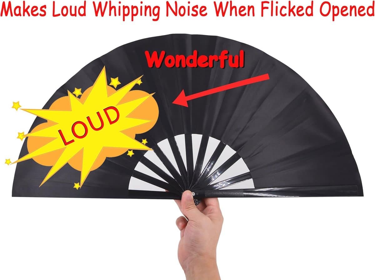 Grote opvouwbare ventilator voor dames - Handventilator voor festivals en speciale evenementen — afbeelding 1
