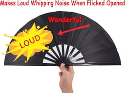 Grote opvouwbare ventilator voor dames - Handventilator voor festivals en speciale evenementen — thumbnail 1