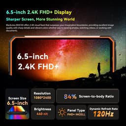 Blackview BV8100 24GB+256GB Outdoor Smartphone 4G LTE- Waterdicht IP68 - MTK G99 Android 14 - 6.5" FHD+ 50MP+32MP - 8800mAh 45W NFC/OTG/GPS/FM Oranje — thumbnail 2