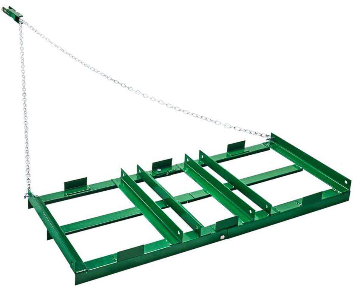 Weide-eg - Getrokken sleepeg - Compatibel met ATV/UTV, tractor en grasmaaier - Afmetingen 122 x 50 x 10 cm - Verstelbare stangen - Ketting 183 cm - Gazon en weide egaliseren — afbeelding 1