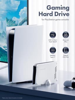 6TB Externe Harde Schijf in Aluminium Behuizing voor PS5, PS5 Slim en PS5 Pro - Geoptimaliseerd voor Gaming en Opslag — thumbnail 2