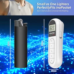 Mini Radio - FM Transistor Radio - radio - Draagbare Radio - Oplaadbare Radio - ABS - Wit — thumbnail 5