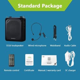 Draagbare Bluetooth Spraakversterker 18W met microfoon voor leraren en reizigers — thumbnail 3