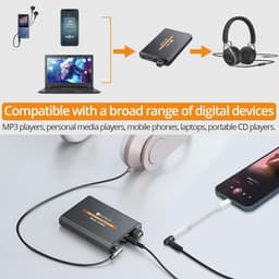 Draagbare 3,5 mm Hoofdtelefoonversterker met Tweestaps Versterkingsschakelaar — thumbnail 2