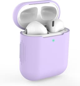 Hoesje geschikt voor Apple AirPods 1 en 2 - Siliconen hoesje - Paars - Siliconen - Soft Case - Cover - CHPN — thumbnail 1