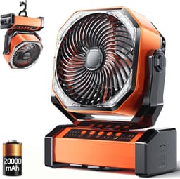 Oplaadbare Camping LED Ventilator met Licht en Haak - 20000 mAh Batterij en 4 Snelheden — thumbnail 3