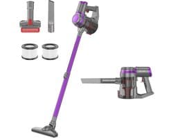 Draadloze Steelstofzuiger in Paars en Zwart