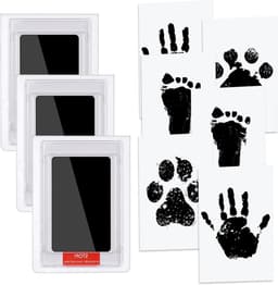 Allecta - Baby Footprint en Handprint Fotolijst Klei Kit voor pasgeborenen, Jongens en Meisjes - zwart — thumbnail 1