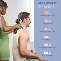 Massagepistool met 8 massagehoofden en 5 snelheidsinstellingen voor diepe weefselmassage — thumbnail 5