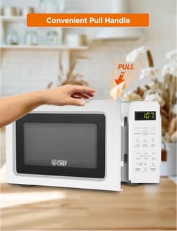 Compacte Magnetron met Kookplaat 700W - Wit — thumbnail 5