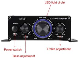 Mini Hifi Stereo Eindversterker Klasse D - 2 x 20W voor Thuis Audio Systeem — thumbnail 2