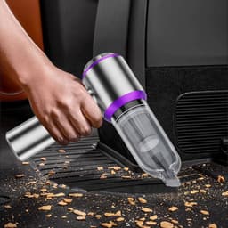 OKWISH Auto Stofzuiger met Blaasfunctie - Draadloze Handstofzuiger met 19000Pa en 3 Snelheden - Zilverviolet — thumbnail 4