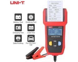 UNI-T UT675A – Accutester 12V/24V met Printer – AGM/EFB/GEL – CCA 40–2000 – Start- & Laadsysteem Diagnose – Batterijconditie & Interne Weerstand – Werkplaatskwaliteit