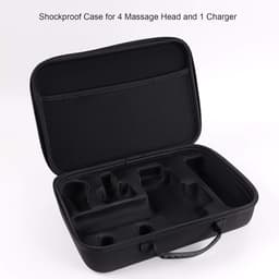 Massage Gun Houder - Draagtas voor Massage Gun - Zwart (EVA + 600D Stof + Multispandex) met Handvat en Inclusief 4 Massagekoppen — thumbnail 3