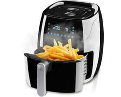 tectake® Airfryer - Heteluchtfriteuse, Airfryer, Touchscreen Display, div. Programma's, Airfryer Zonder Vet en Olie, Vaatwasmachinebestendig, Met Accessoires Receptenboekje (HF-3019TS-D Yaiza)