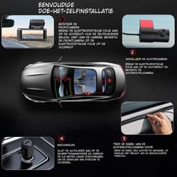 Kavora®Draadloze Dashcam - Draadloos CarPlay-Scherm - Dashcam met CarPlay - Zwart - 4cm x 9cm x 6cm — thumbnail 3