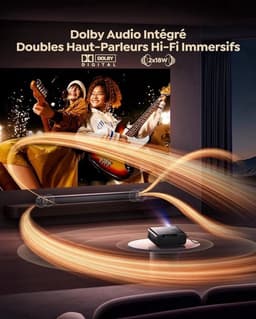 Beamer 4K Full HD 1080P WiFi Bluetooth - 1500 ANSI Lumen - LCD LED - Voor Thuisbioscoop — thumbnail 3