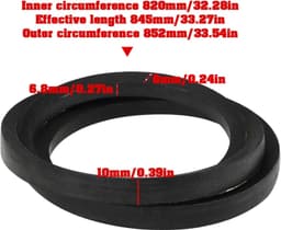 2 stuks grasmaaier V-riem Z sectie 10 mm breedte 845 mm steeklengte vervang OEM YGD728 compatibel met YARDMAX YG2760 - ShopVlot — thumbnail 3