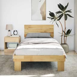 Bedframe met hoofdeinde zonder matras, 75 x 190 cm — thumbnail 3