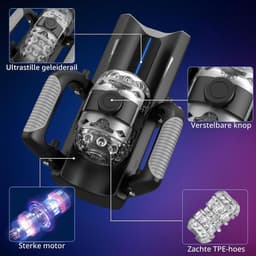 Elektrische masturbator voor mannen zakmuschi - seksspeelgoed voor mannen met telefoonstandaard en opvouwbare handgreep, 12 cm telescoop, masturbator seksspeeltje seksspeeltje Sex Toys Adult Toys — thumbnail 4