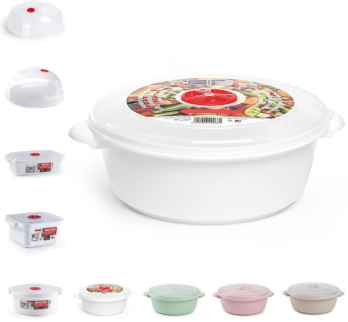 1.5L Plastic Voedselopbergpot voor Magnetron en Vriezer — afbeelding 1