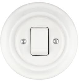 Inbouw Porseleinen Retro Koppelaar, Serie PR1 in Wit — thumbnail 5