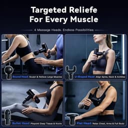 Zerolia Mini Massagepistool, Massageapparaat met Koolborstelloze Motor, 5 Snelheden, Druksensor, 4 - ShopVlot — thumbnail 3