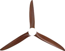 DESMIU Plafondventilator Met Verlichting - 183 Cm - Omkeerbare Gelijkstroommotor - Hout En Metaal - Zwart En Donker Walnoot - 6 Snelheden — thumbnail 4