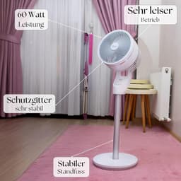 Staande Ventilator - Vloerventilator Aircooler - Frisse Lucht Creëren - Stille Werking 59 dB - 60 W - Wit — thumbnail 4