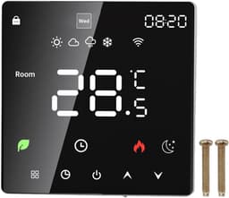 Slimme Elektrische Verwarmingsthermostaat - Programmeerbare Thermostaat Vloerverwarming - Energie Besparen - Kleuren Touchscreen Display - 41 x 86 mm - Wit — thumbnail 5